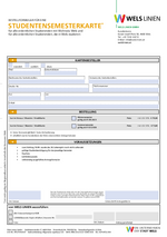 Wels Linien Studentenkarte
