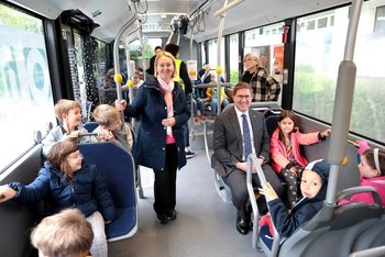 Wels Linien Kindergartenschulung Kindergartenschulung im Bus